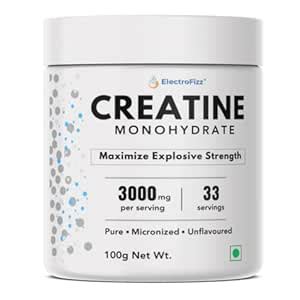 ElectroFizz Pure Micronised Creatine Monohydrate (Unflavoured, 33 ...