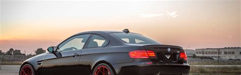 Download wallpaper BMW, Red, Black, E92, Rear view, Wheels, M3, section ...
