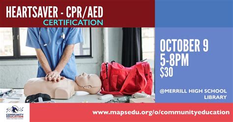 CPR/AED Certification , 1201 N Sales Street, Merrill, WI, United States ...