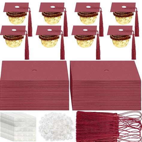 Amazon.com: Graduation Decoration 2024 Graduation Cap Cupcake Toppers Chocolate Decorations Mini ...