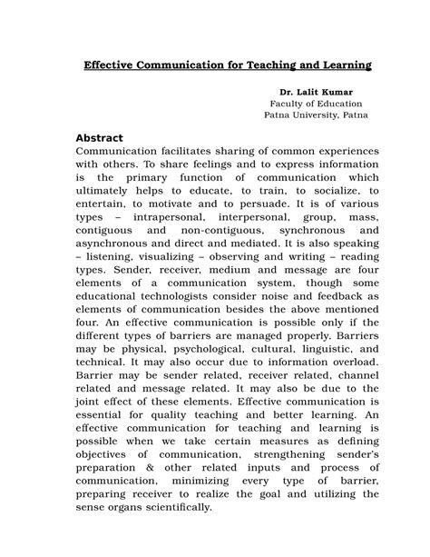 Image result for Effective Communication Teaching Assistant