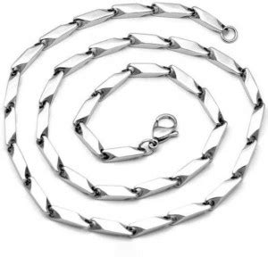 linsok Artifical silver Rice Necklace Chain Design Silver Plated ...