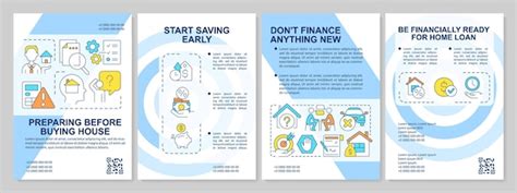 Préparation avant l'achat d'une maison modèle de brochure bleue ...