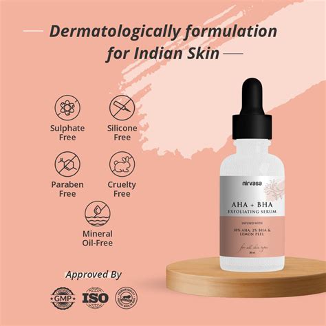 Buy Best AHA+BHA Exfoliating Serum Online at Best Price in India – NIRVASA