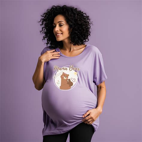 Mama Bear Lavendar Oversized Maternity T-shirt – Retro Giftz