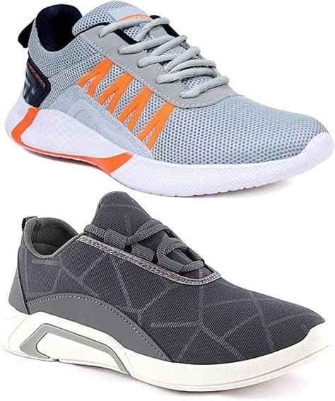 Buy Cogs Men s Pack of 2 Multicolor Casual Sneakers Sports Running ...