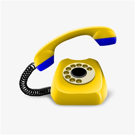 黄色老式电话PNG图标-快图网-免费PNG图片免抠PNG高清背景素材库kuaipng.com