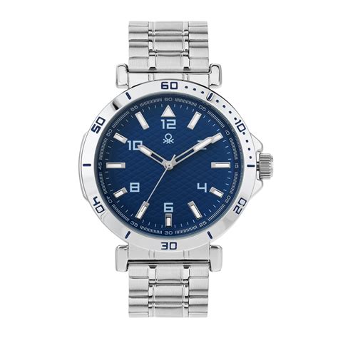 United Colors Of Benetton Iconic Blue Round Quartz Men Watch ...