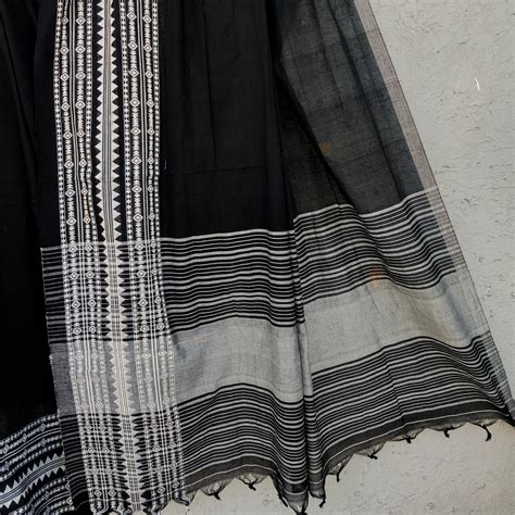 KESHA - Pure Cotton Bengal Weave Black Beauty Saree – Sanskruti