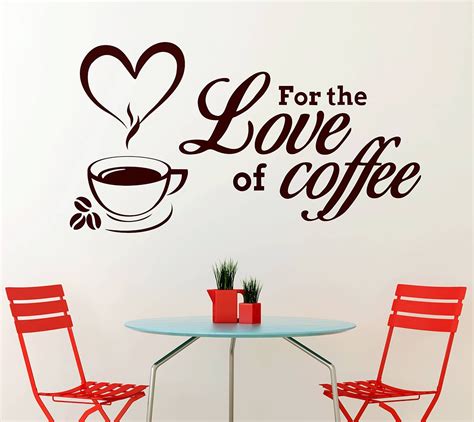 Tuffuk Coffee Love Multi Large |Self Adhesive | Wall Stickers | PVC ...