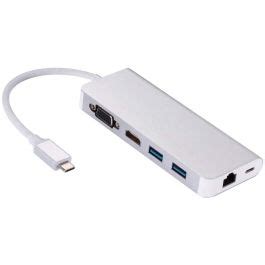 LIJUAN-US USB 3.0 Hub 6 in 1 Type-C to HDMI VGA USB3.0 PD Chargin