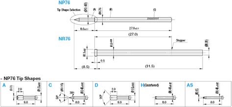 Contact Probes and Receptacles-76 Series | MISUMI | MISUMI India