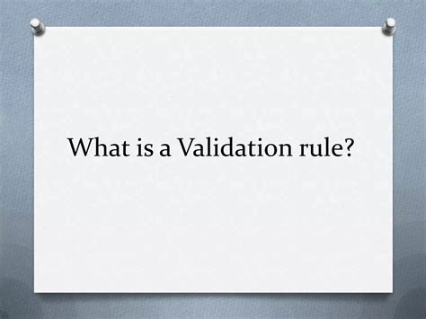 Validation Rule Tutorial 的图像结果