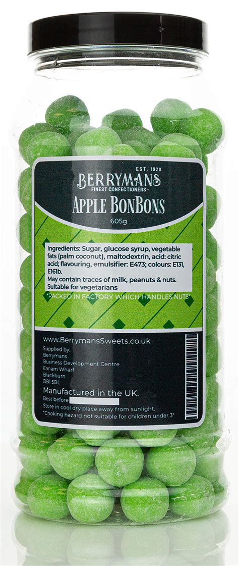 Buy Original Apple BonBons Retro Sweets Gift Jar by Berrymans Sweet ...