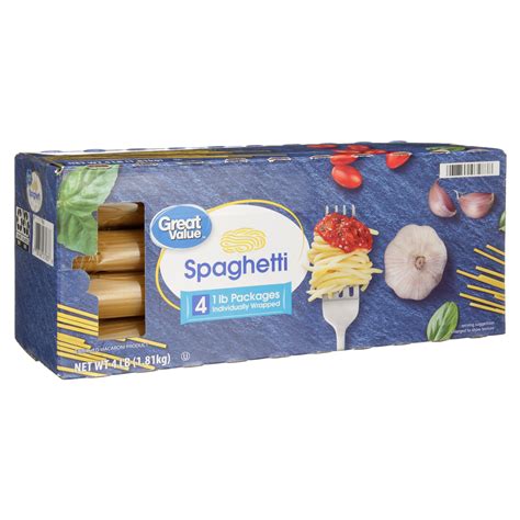 Great Value Spaghetti Pasta, 1 Lb, 4Ct - Walmart.com - Walmart.com