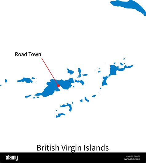 Map of British Virgin Islands and capital city Road Town Stock Vector Image & Art - Alamy