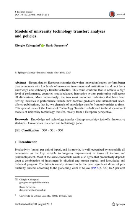 Image result for Models of Technology Transfer