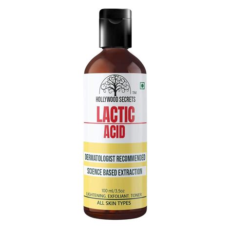 Hollywood Secrets Pure Raw DIY 88% Lactic Acid Liquid 100 ml : Amazon ...
