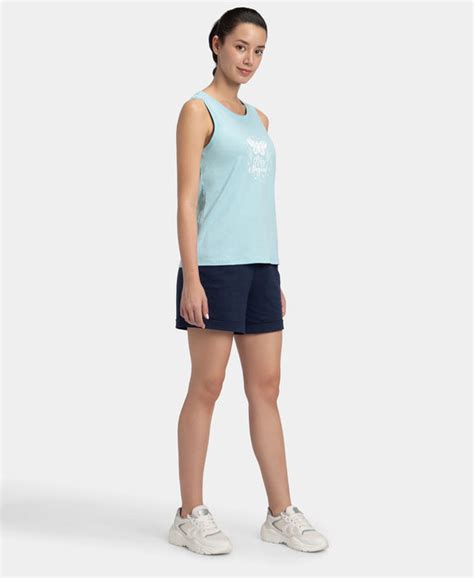 Buy Super Combed Cotton Relaxed Fit Printed Racerback Styled Tank Top ...