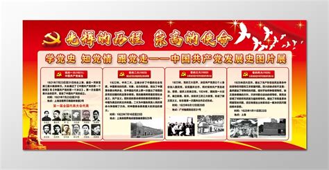 共产党党的光辉历程发展历程展板设计图片下载 - 觅知网