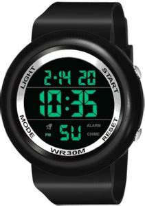 DSS COLLECTION Trending Black Colour Silver Ring Sports Digital Watch ...