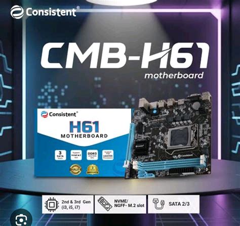 Intel Chipset H61 NVME Motherboard| Dual Channel DDR3 Max Memory Upto ...