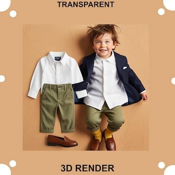 Outfit for boys transparent background | Premium AI-generated PSD