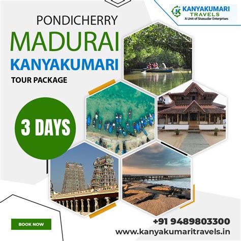 Three Days Pondicherry Madurai Kanyakumari Sightseeing - Kanyakumari ...