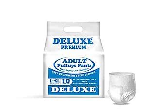 Deluxe Adult Diapers Pullups Pants Large - Xl 80-120Cms / 31"-47 ...