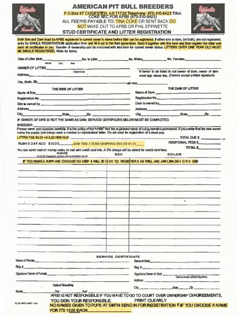 Fillable Online APBB REGISTRY & PRINTABLE FORMS Fax Email Print - pdfFiller