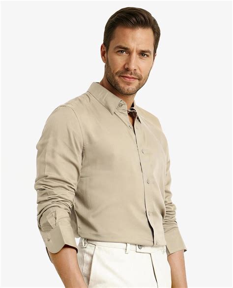 Rare Rabbit Men's Dub Dusky Olive Cotton Plain Regular Fit Full Sleeve