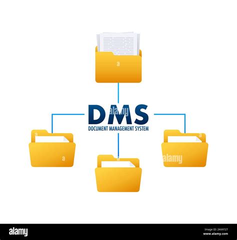 DMS document management system. Digital business. Cloud storage icon ...