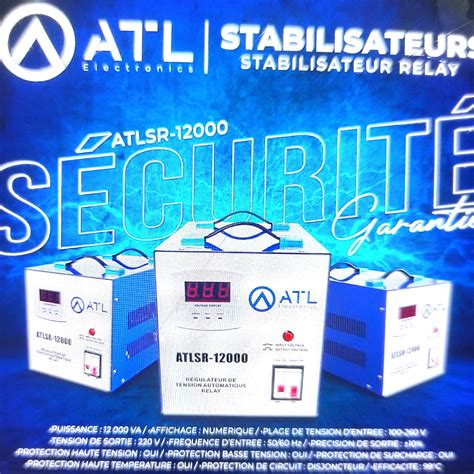 ATL Stabilisateur relay 12000 VA ATLSR-12000 TE 100-260 V TS 220 V FE ...