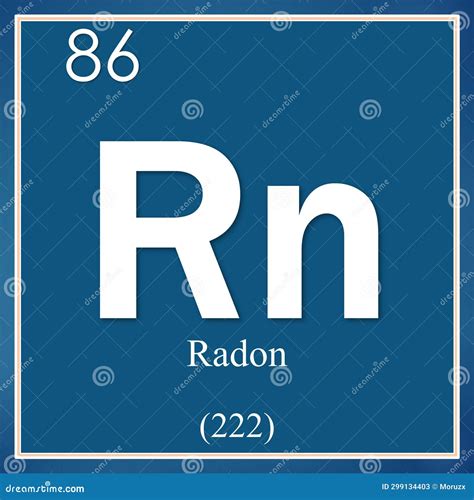 Radon Element Periodic Table Symbol. Gas Radon Chemistry Element Cartoon Vector | CartoonDealer ...