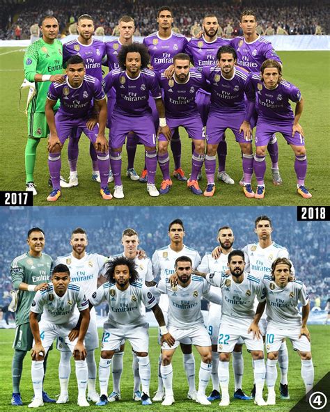 Los Blancos Live on Twitter: "Real Madrid’s XI from the 2017 and 2018 ...