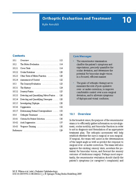 Orthoptic Evaluation & Treatment in Pediatric Ophthalmology (Pediatrics ...