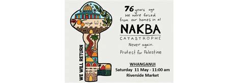 Whanganui - Rally to Remember the Nakba, Riverside market, Whanganui ...