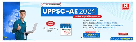 MADE EASY Classroom Courses for GATE, ESE, SSC JE, and PSUs Exams