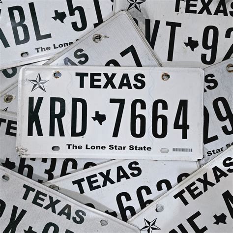 TEXAS License Plate - Free Shipping in USA - 1 W/ Random Letters ...