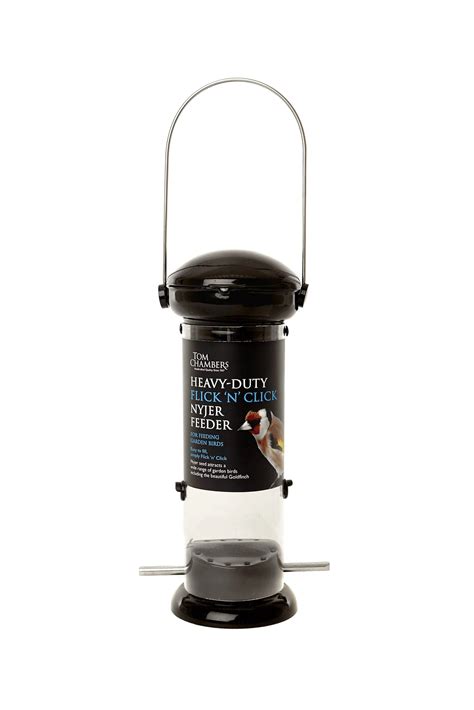 Heavy Duty Flick 'n' Click Nyjer/Niger Bird Seed Feeder from Tom ...
