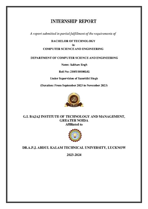 aws Report for mini project - INTERNSHIP REPORT A report submitted in ...