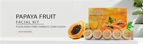 NutriGlow Papaya Facial Kit For Blemish Free and Fairer Skin Hydrated ...