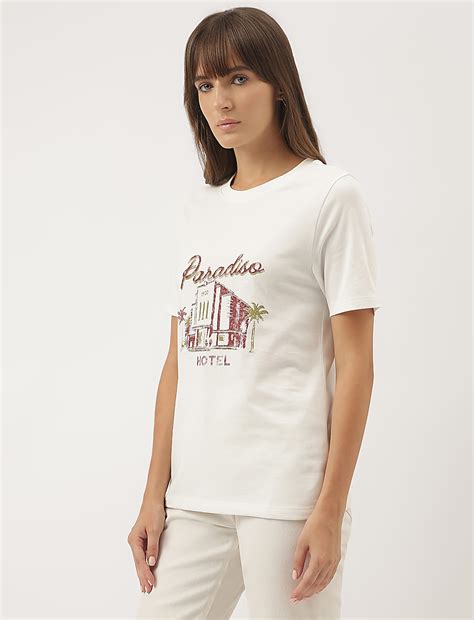 Buy Pure Cotton Printed Short Sleeves T-Shirt at Marks & Spencer
