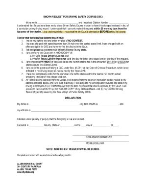 Fillable Online HOW TO REQUEST A DRIVING SAFETY COURSE (DSC) BY ... Fax ...