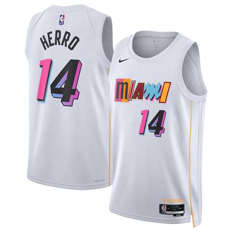 Miami Heat Nike City Edition Swingman Jersey 22 - White - Tyler Herro ...