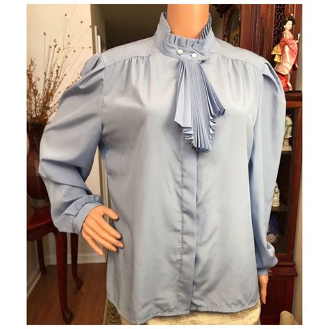 Vtg Southern Lady Blue Blouse - Etsy | Light blue blouse, Womens ...