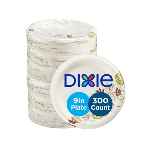 Brandclub - Dixie Bulk Paper Plates, 8.5 Inch, 300 Plate Count, (50 ...