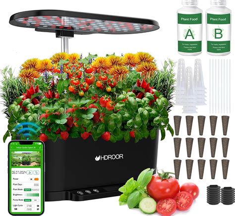 Amazon.com: Hydroponics Growing System Kit APP Controlled, 15 Pods Indoor Herb Garden Hydroponic ...