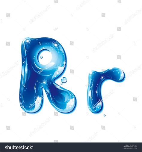 Vector Alphabetical Water Letter R Stock Vector (Royalty Free) 74673526 | Shutterstock