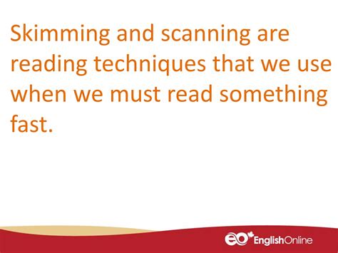 Skimming and scanning | PPTX